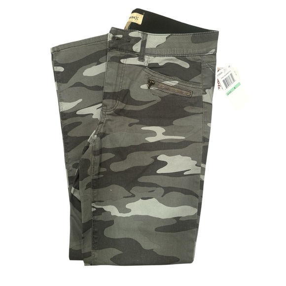Democracy NWT Gray/Black Pants Ab Technology Zipper Pocket Detail Sz 8 Casual - Picture 1 of 8